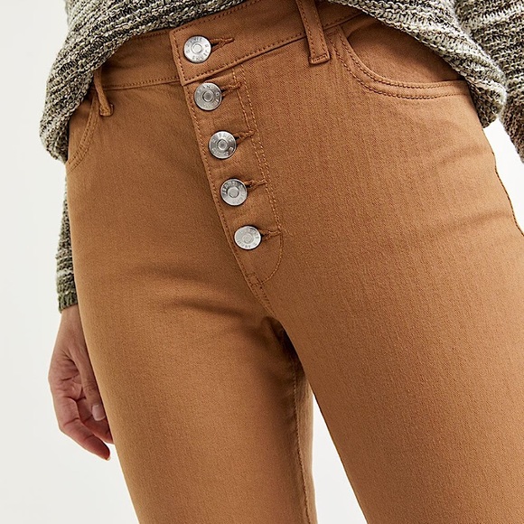 High Waisted Button Pants - Picture 1 of 2